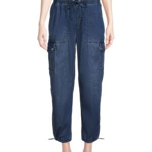 Denim Cargo Jogger Pants